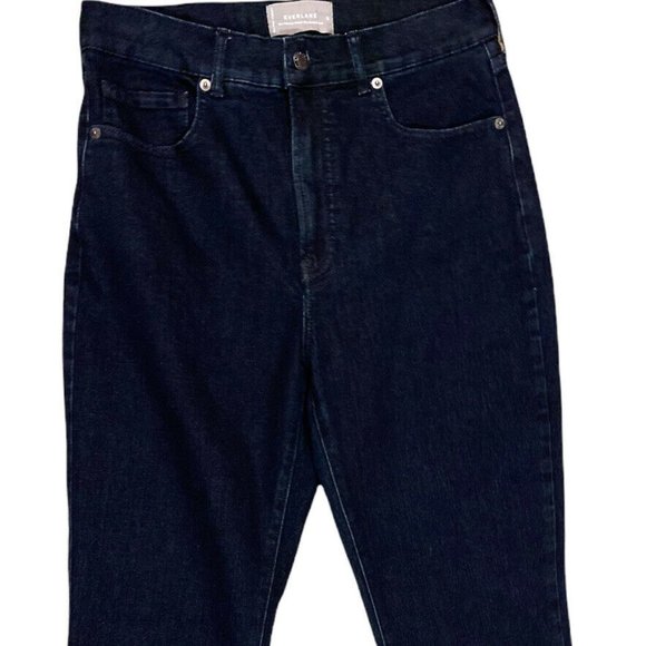 Everlane Size 30 Authentic Stretch Slim Bootcut Denim Jeans 27" Inseam Cropped - Picture 3 of 6
